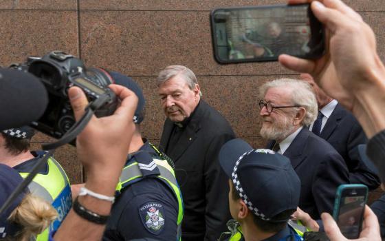 Australian Cardinal George Pell leaving the Melbourne Magistrates' Court in Australia July 26, 2017. (CNS/Mark Dadswell, Reuters)
