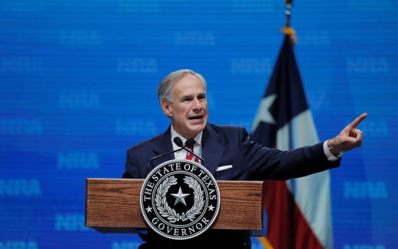 Texas Gov. Greg Abbott speaks in Dallas May 4, 2018. (CNS/Reuters/Lucas Jackson)