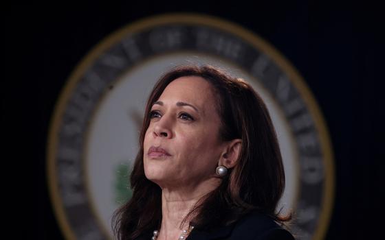 U.S. Vice President Kamala Harris is pictured in a June 3, 2021, photo. (OSV News/Reuters/Evelyn Hockstein)