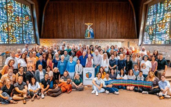 Participants in the Imago Dei assembly, held June 27-30 at the Bergamo Center for Lifelong Learning in Dayton, Ohio. The gathering was hosted by the LGBTQ+ Initiative of the Marianist Social Justice Collaborative. (Courtesy of Imago Dei conference)