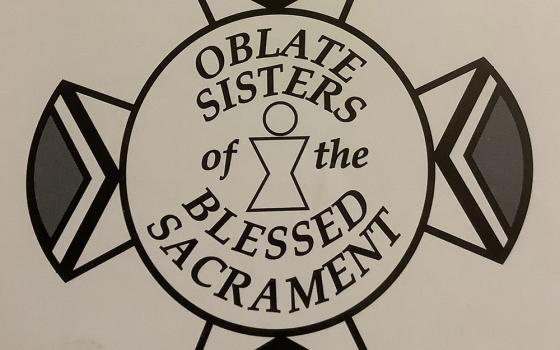 The logo of the Oblate Sisters of the Blessed Sacrament, initially formed in the 1930s for Native American women who wanted to join religious life (Courtesy of the Oblate Sisters of the Blessed Sacrament)