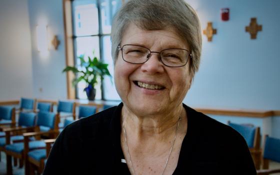 Sr. Kathy Brazda, president of the Congregation of St. Joseph, is seen in the chapel of the order's convent in Kalamazoo, Michigan, on July 19. Brazda will become president of LCWR on Aug. 16. (GSR photo/Dan Stockman)