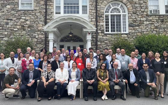 At the meeting to launch the Nuevo Momento national project, 30 executive leaders and members of 15 Catholic Hispanic organizations, and over a dozen expert collaborators and consultants, gathered with the Nuevo Momento team Aug. 25-28 at Boston College's The Connors Center in Dover, Massachusetts. (Luis Donaldo González)