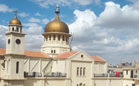 The Orthodox Holy Cross Church is seen in the view from the family house of Monique Tarabeh in Syria. (Monique Tarabeh)