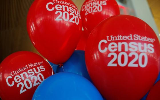 Balloons that say "United States Census 2020" (CNS/Reuters/Brian Snyder)