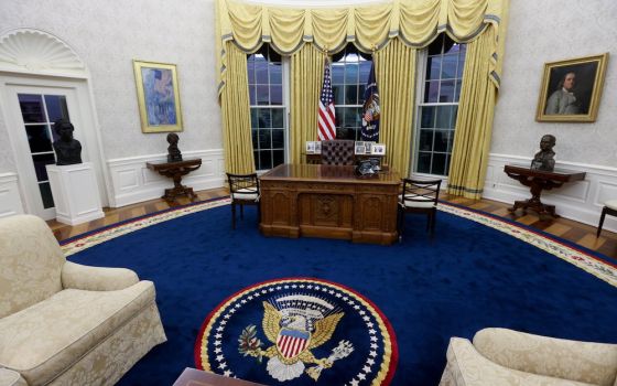 The Oval Office at the White House in Washington Jan. 21, 2021 (CNS/Reuters/Jonathan Ernst)