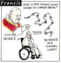 Francis, the comic strip: What is Francis doing during his summer break?