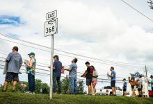 Anti-abortion demonstrators in Panama City, Fla., are seen during the National Life Chain event Oct. 6. On Nov. 5, Florida voters will decide on  Amendment 4, which would enshrine abortion in the state constitution. (Tyler Orsburn for Our Sunday Visitor News)