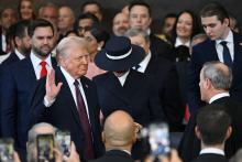 Donald Trump is sworn in as the 47th U.S. president in the Capitol Rotunda in Washington Jan. 20, 2025. (OSV News/Saul Loeb, pool via Reuters)